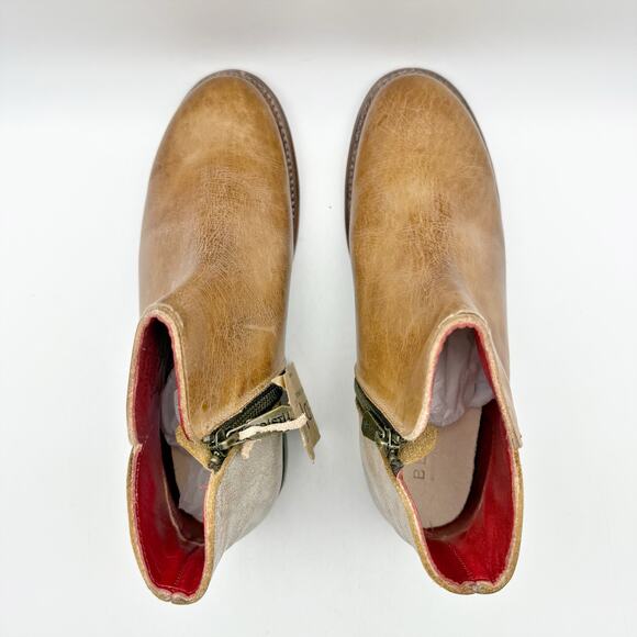 Bed Stu Womens Yurisa Booties US 7 M EU 37.5 Tan Brown Rustic Leather NWOB - Picture 11 of 13